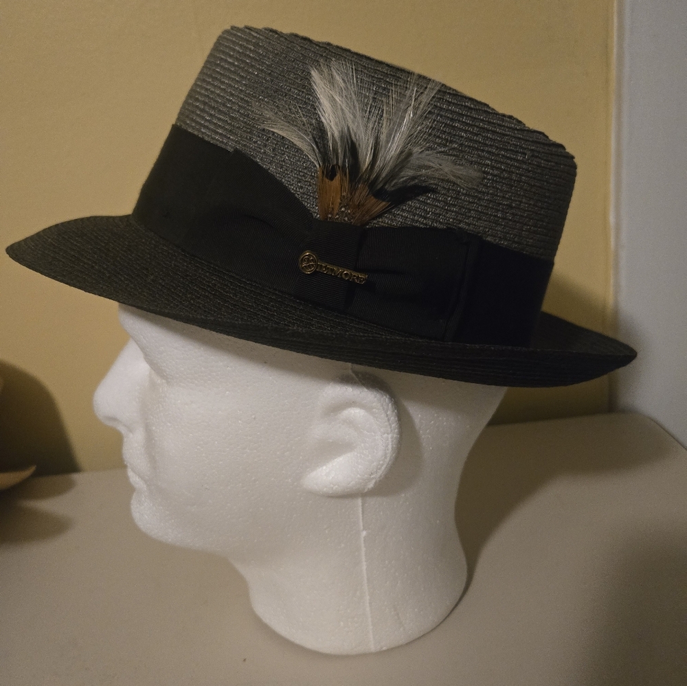 Stylish Black Fedora with Feather Accent
